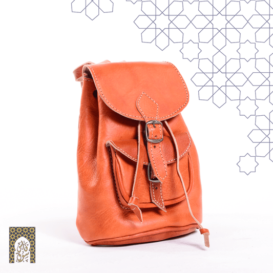 Handmade Moroccan Leather Hand bag Light Brown