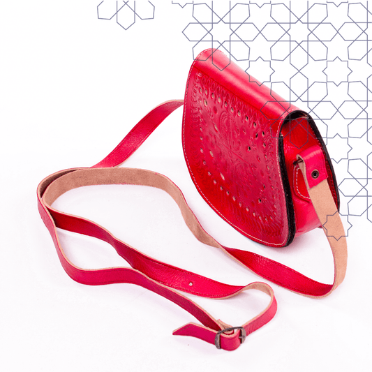 Handmade Moroccan Leather Hand bag Red